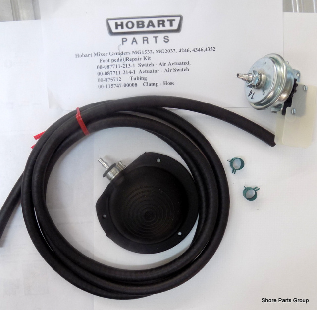 Hobart MG1532-MG2032 Foot Pedal Repair Kit 00-087711-213-1 Air Actuator Switch 00-087711-214-1 Air A